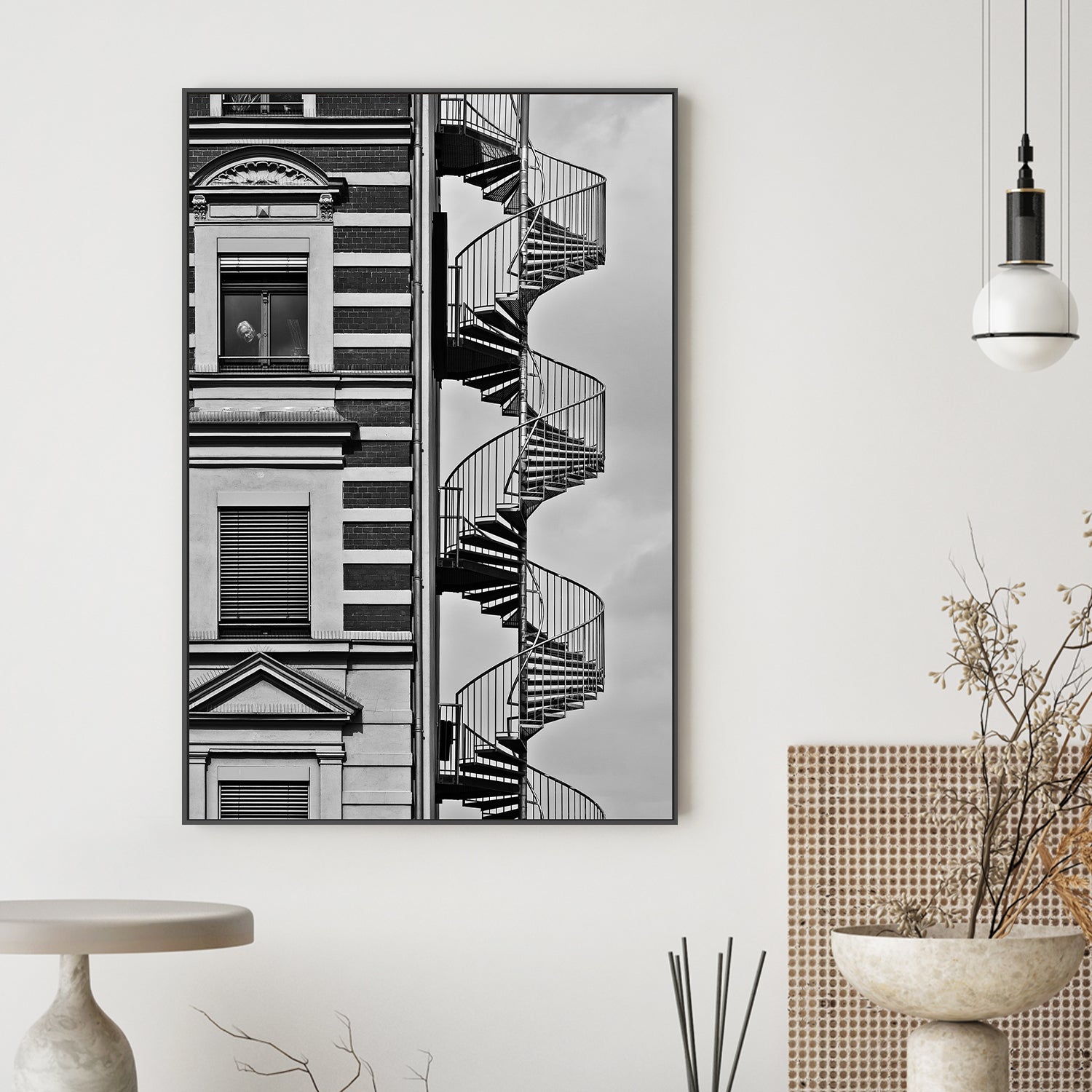 wall-art-print-canvas-poster-framed-lonely man-2
