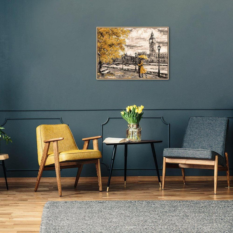 wall-art-print-canvas-poster-framed-Love In London, Oil Painting Style-by-Gioia Wall Art-Gioia Wall Art