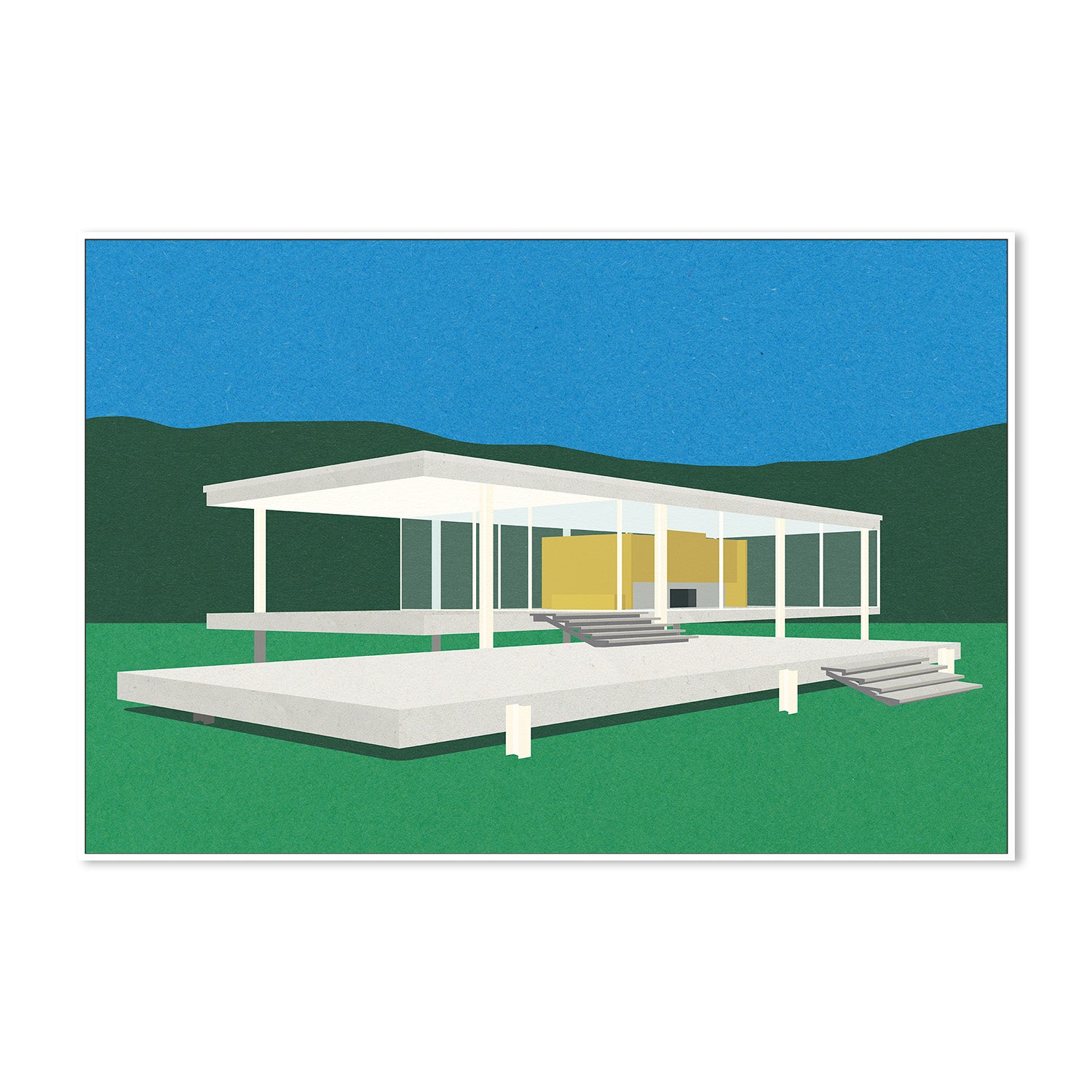 wall-art-print-canvas-poster-framed-Ludwig Mies Van Der Rohe Farnsworth House-5
