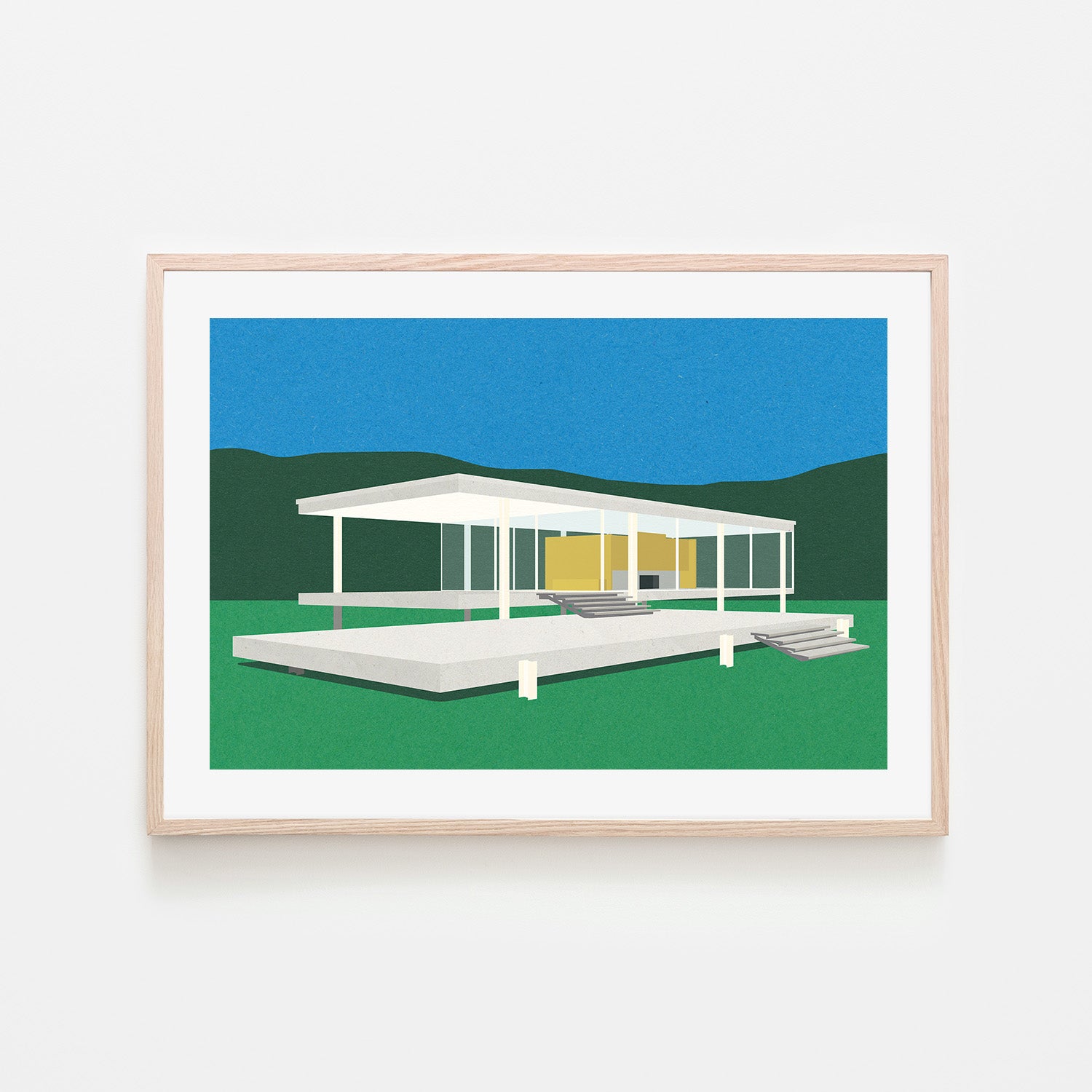 wall-art-print-canvas-poster-framed-Ludwig Mies Van Der Rohe Farnsworth House-6