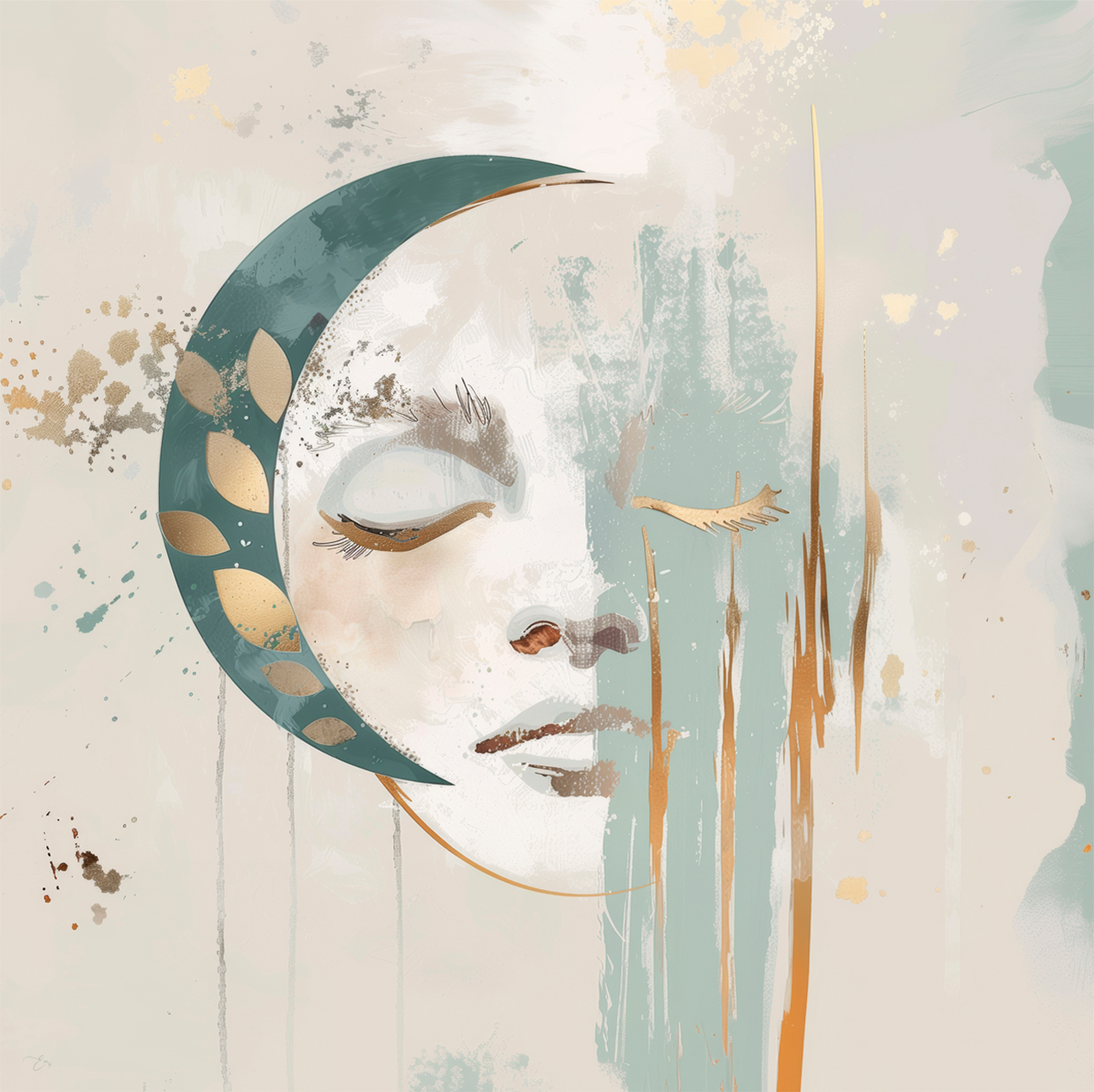 wall-art-print-canvas-poster-framed-Luna Aurelia, Style A , By Bella Eve-1