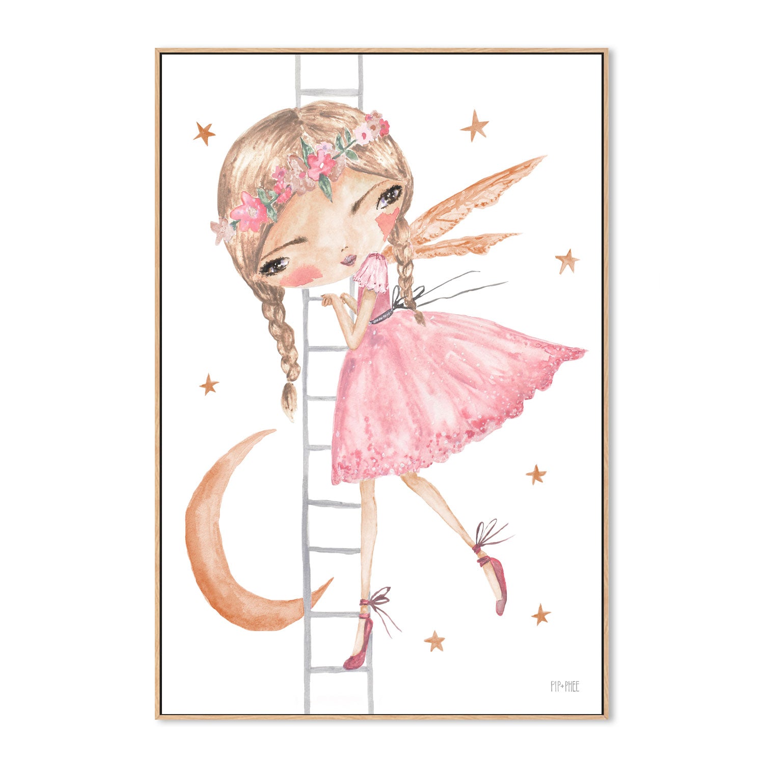 wall-art-print-canvas-poster-framed-Lunar Princess Ladder , By Pip and Phee-4
