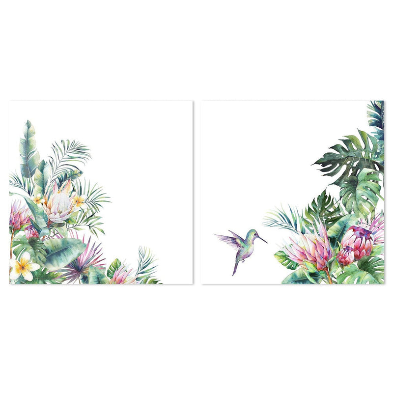 wall-art-print-canvas-poster-framed-Lush Forest Birds, Style A, Set Of 2-by-Gioia Wall Art-Gioia Wall Art