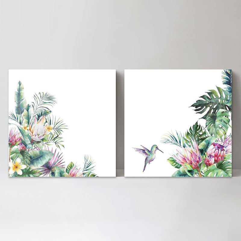 wall-art-print-canvas-poster-framed-Lush Forest Birds, Style A, Set Of 2-by-Gioia Wall Art-Gioia Wall Art