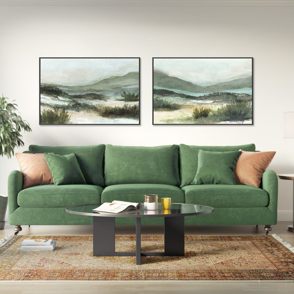 wall-art-print-canvas-poster-framed-Lush Landscape, Style A & B, Set of 2 , By Nina Blue-2