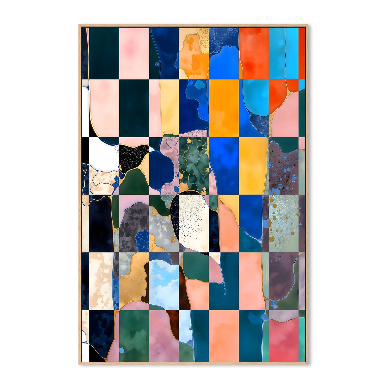 wall-art-print-canvas-poster-framed-Luxe Checkerboard-4