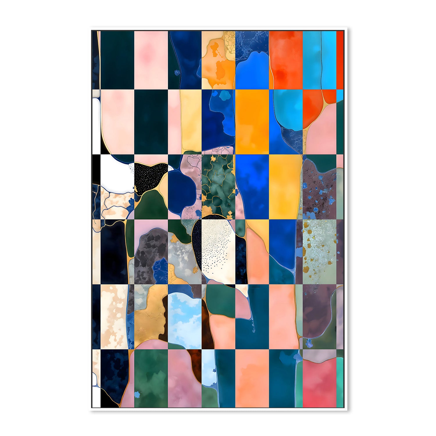 wall-art-print-canvas-poster-framed-Luxe Checkerboard-5