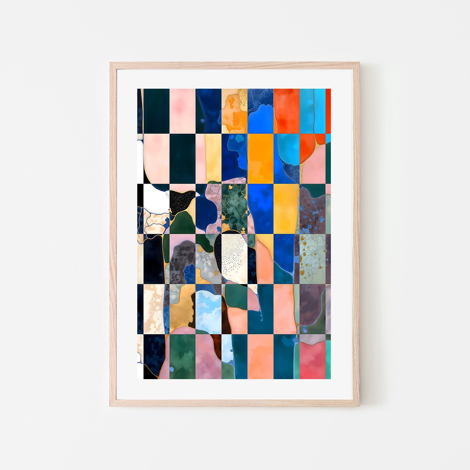 wall-art-print-canvas-poster-framed-Luxe Checkerboard-6