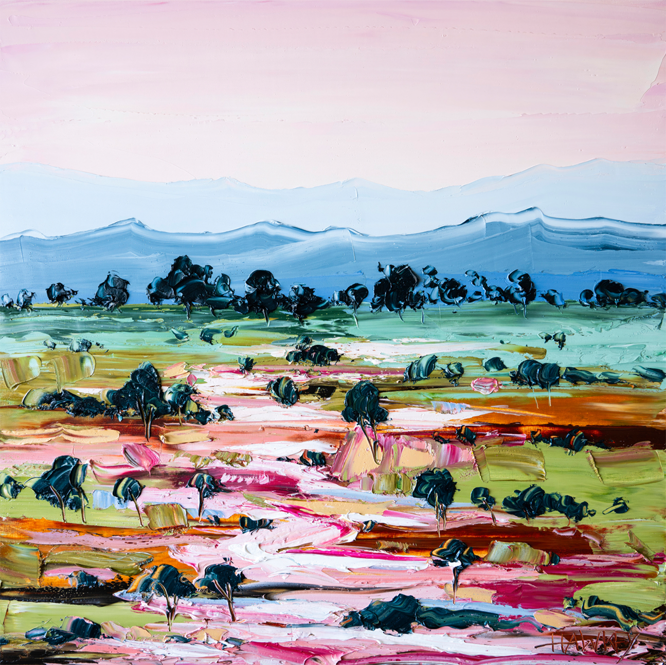 wall-art-print-canvas-poster-framed-Magenta River, Style A , By Angela Hawkey-1