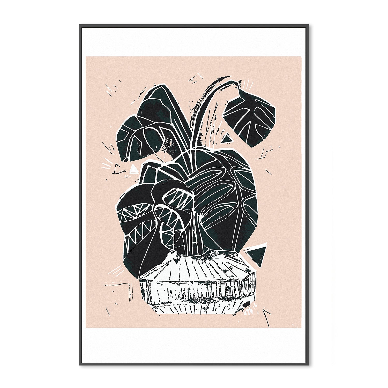 wall-art-print-canvas-poster-framed-Magical Monstera-3