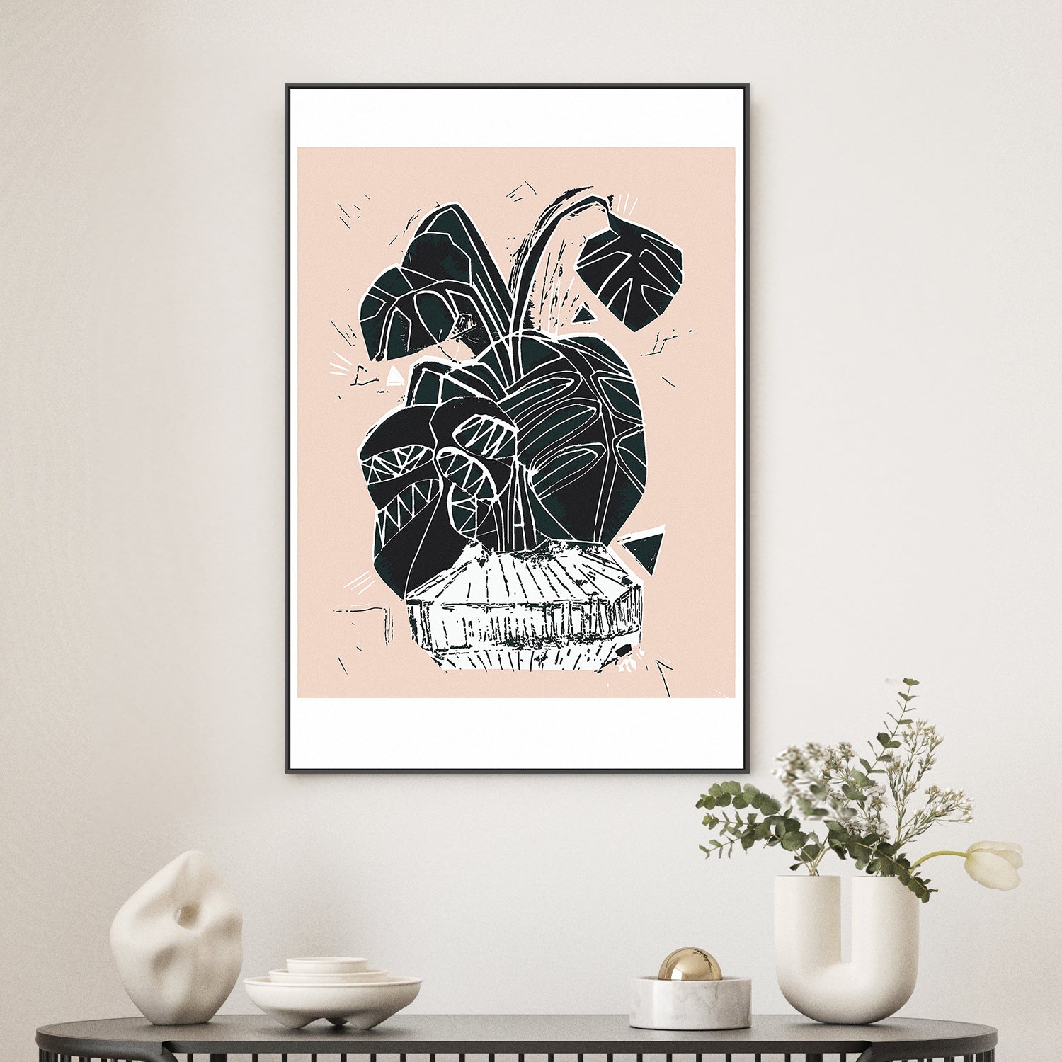 wall-art-print-canvas-poster-framed-Magical Monstera-7