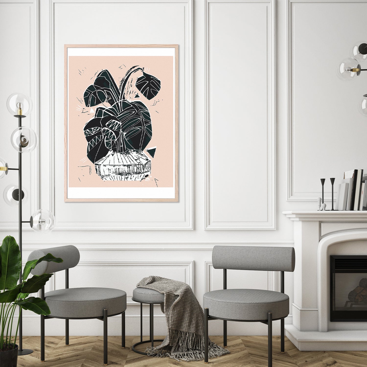 wall-art-print-canvas-poster-framed-Magical Monstera-9