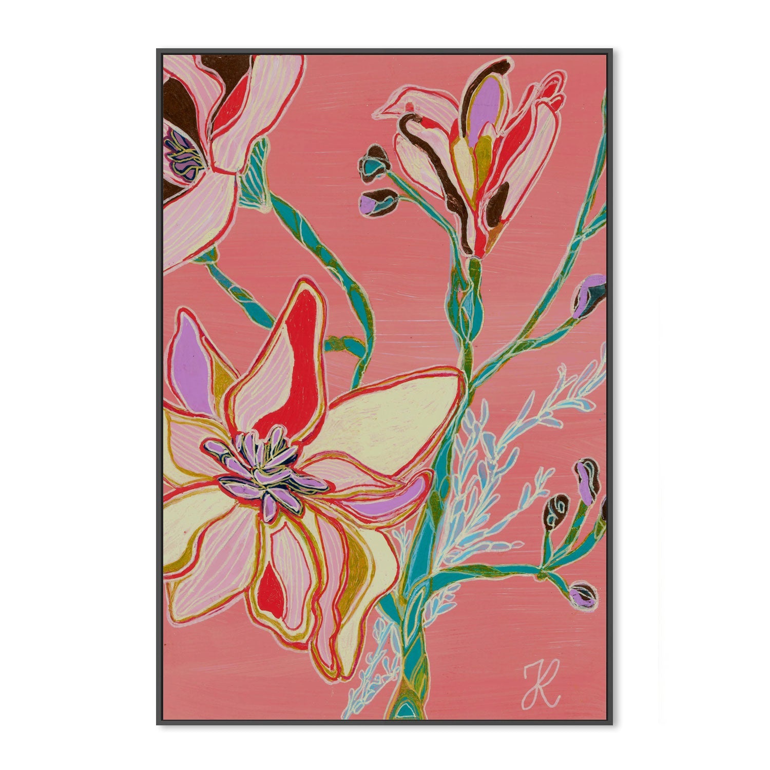 wall-art-print-canvas-poster-framed-Magnolia Flowers , By Tracy Robinson-3