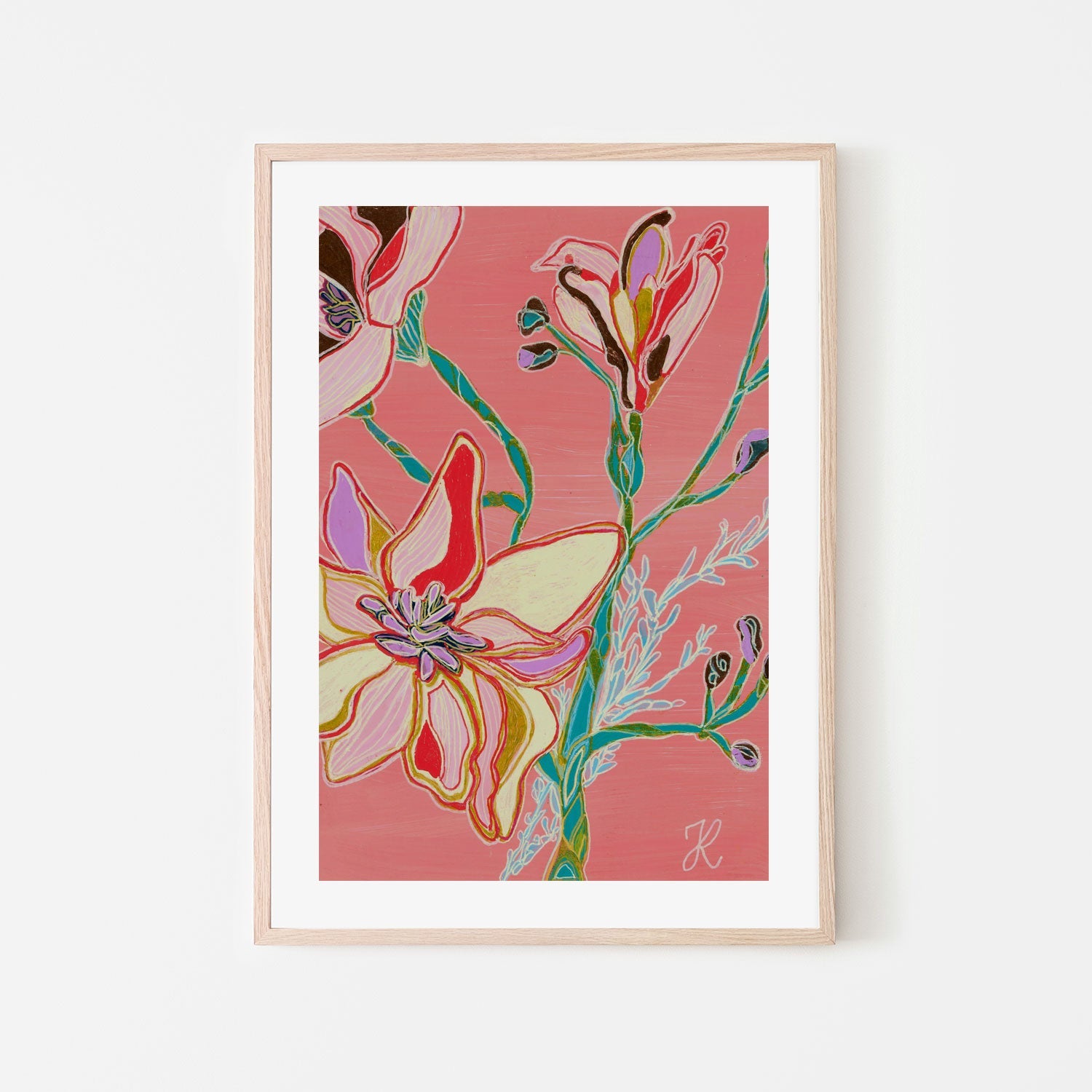 wall-art-print-canvas-poster-framed-Magnolia Flowers , By Tracy Robinson-6
