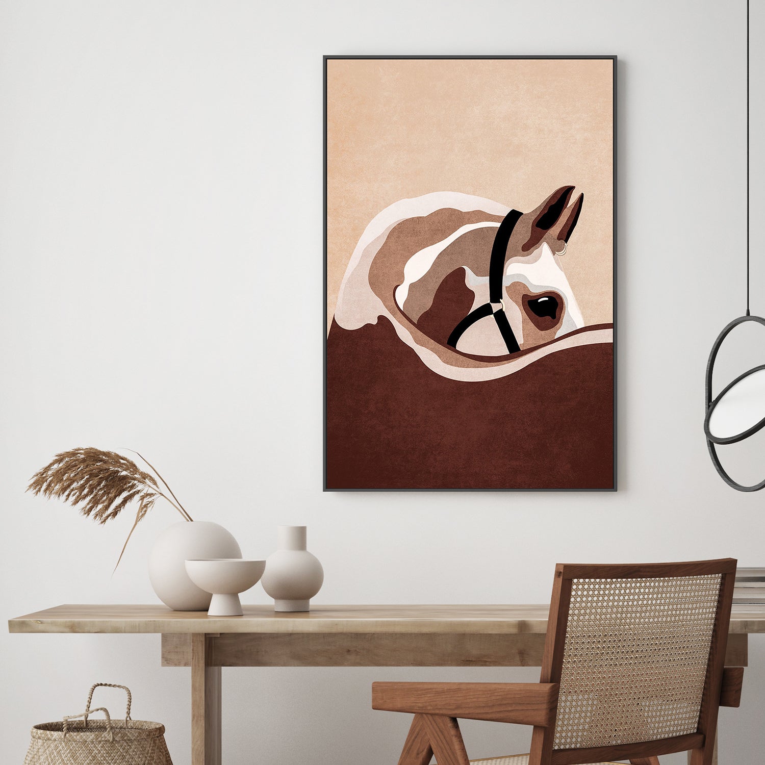 wall-art-print-canvas-poster-framed-Majestic Equine Gaze-2