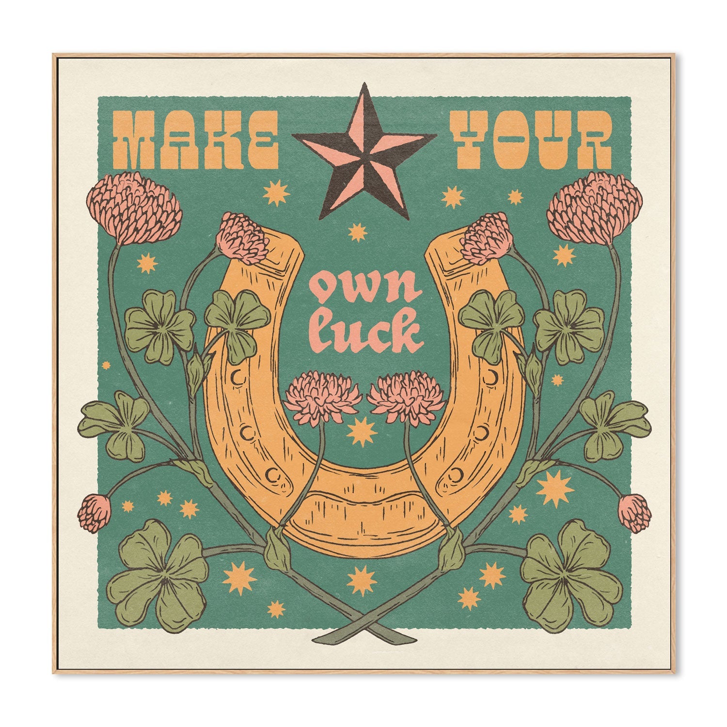 wall-art-print-canvas-poster-framed-Make Your Own Luck , By Cai & Jo-4