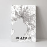 wall-art-print-canvas-poster-framed-Map Of Melbourne, Black And White-by-Gioia Wall Art-Gioia Wall Art