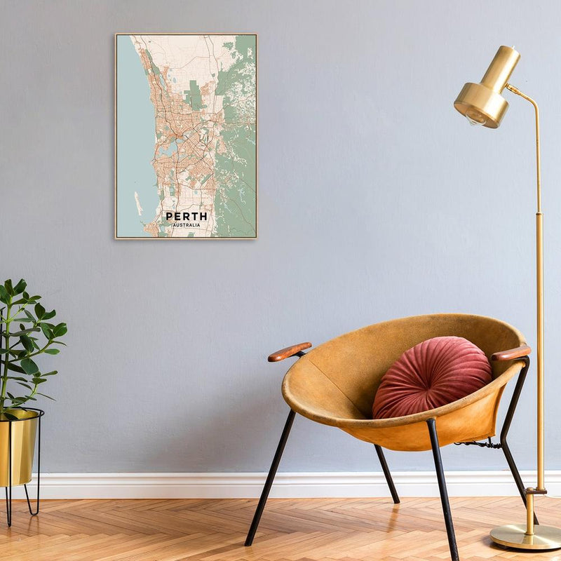 wall-art-print-canvas-poster-framed-Map Of Sydney, Coloured-by-Gioia Wall Art-Gioia Wall Art