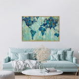 wall-art-print-canvas-poster-framed-Map of the World-by-Silvia Vassileva-Gioia Wall Art