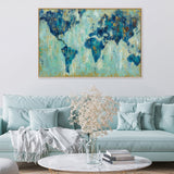 wall-art-print-canvas-poster-framed-Map of the World-by-Silvia Vassileva-Gioia Wall Art