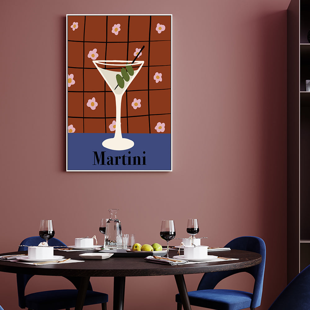 Martini , By Miho Art Studio,Wall Art Canvas Print, Poster,Range of