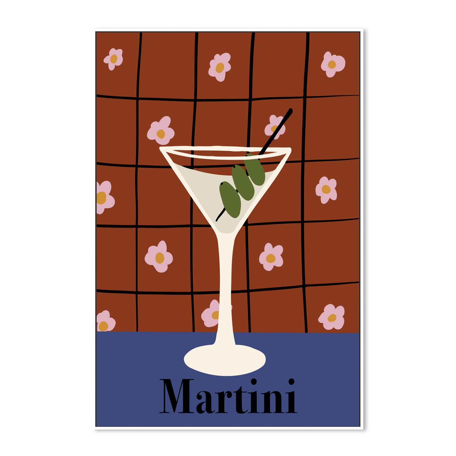 Martini , By Miho Art Studio,Wall Art Canvas Print, Poster,Range of
