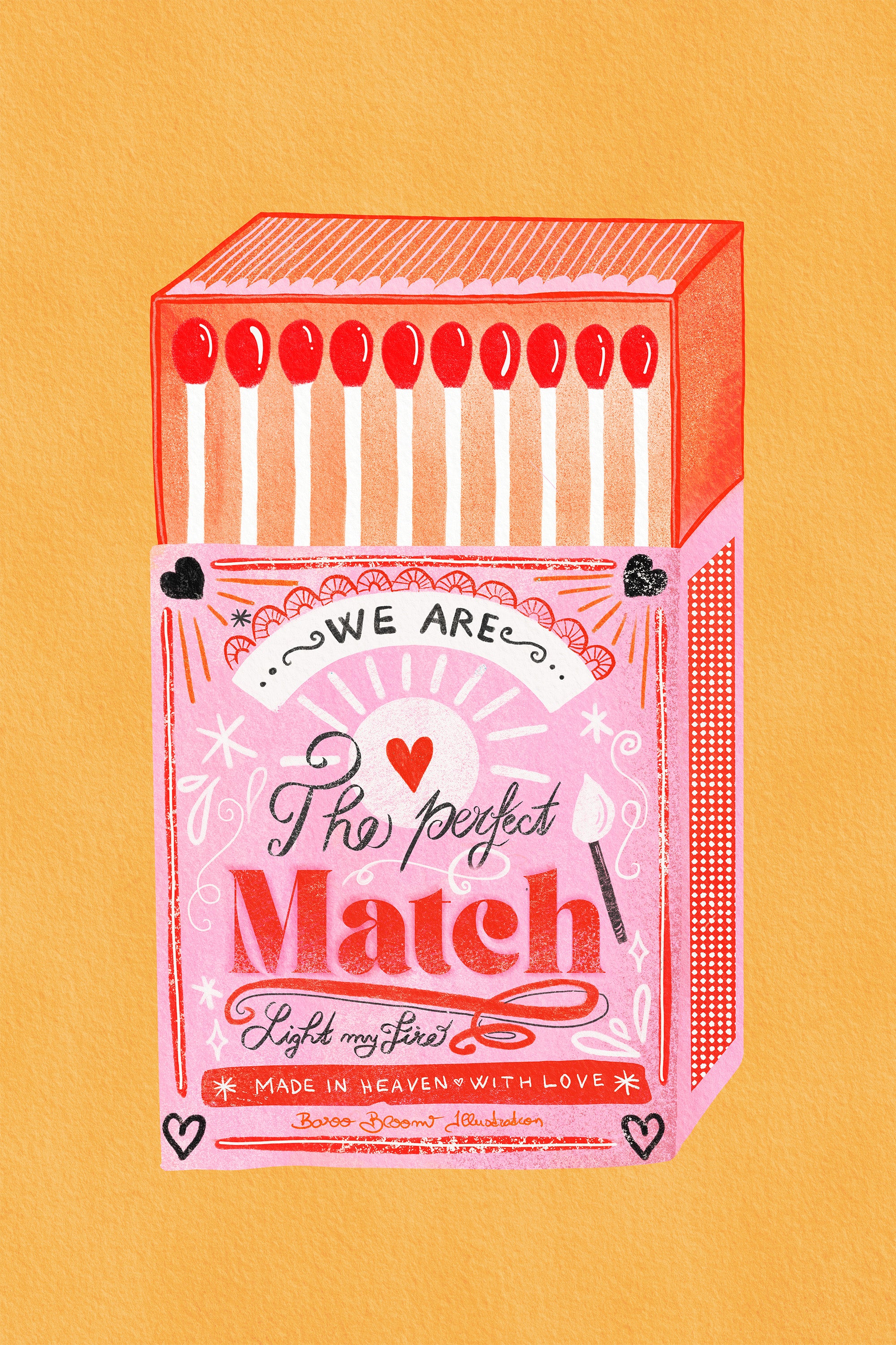 wall-art-print-canvas-poster-framed-Match Box - The Perfect Match, Style B-1