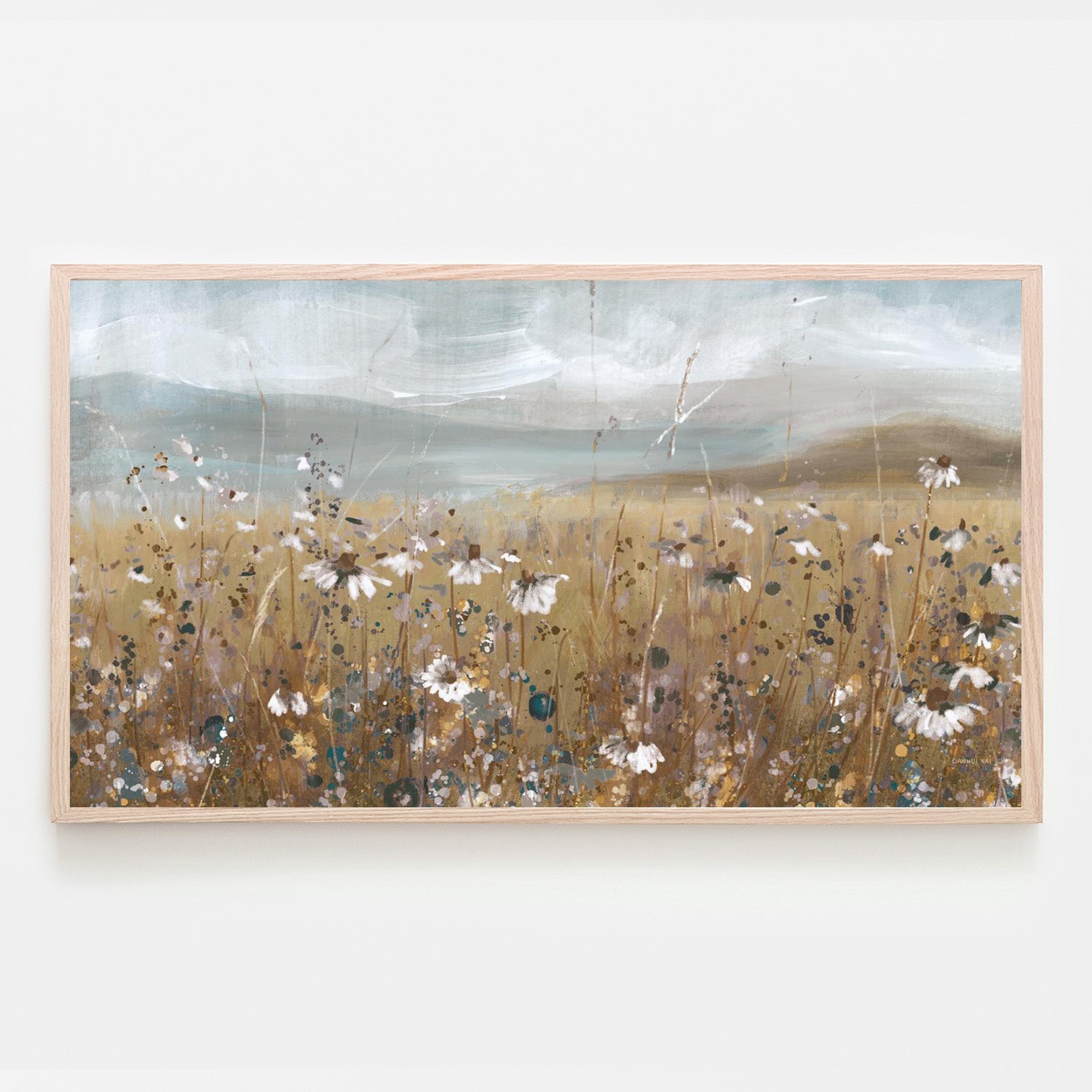 wall-art-print-canvas-poster-framed-Meadow Stroll Neutral-6