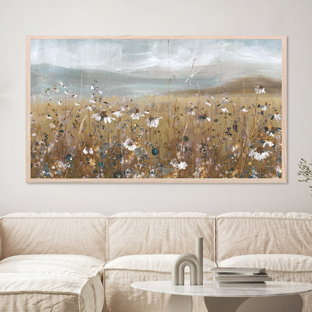wall-art-print-canvas-poster-framed-Meadow Stroll Neutral-7