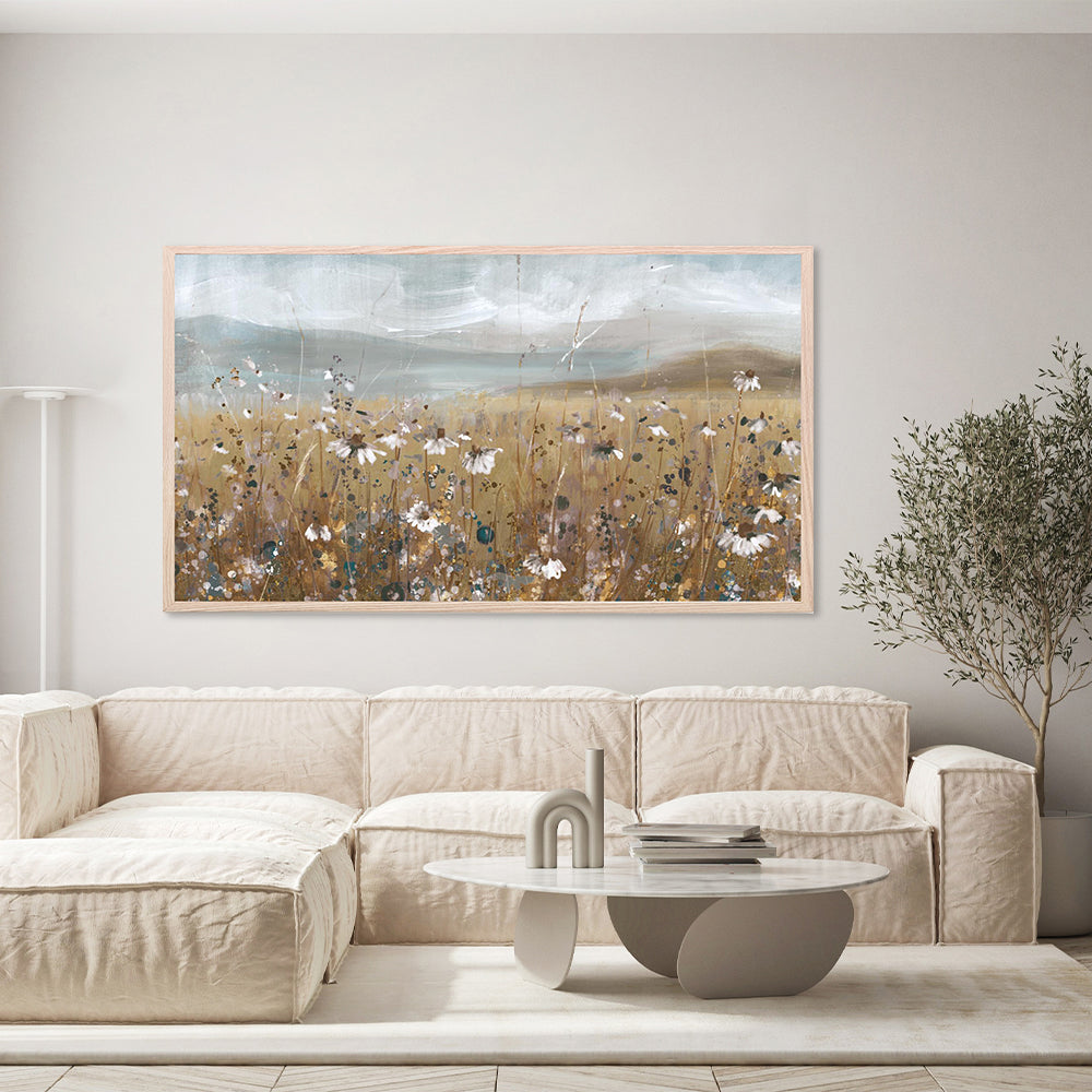 wall-art-print-canvas-poster-framed-Meadow Stroll Neutral-8