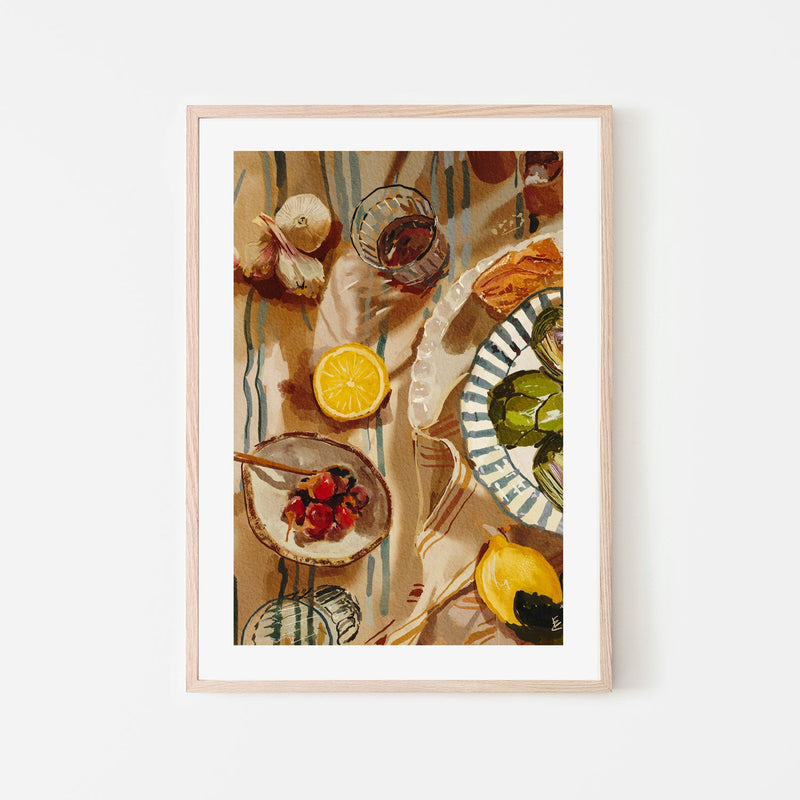 wall-art-print-canvas-poster-framed-Mediterranean Lunch , By Ekaterina Zagorska-6