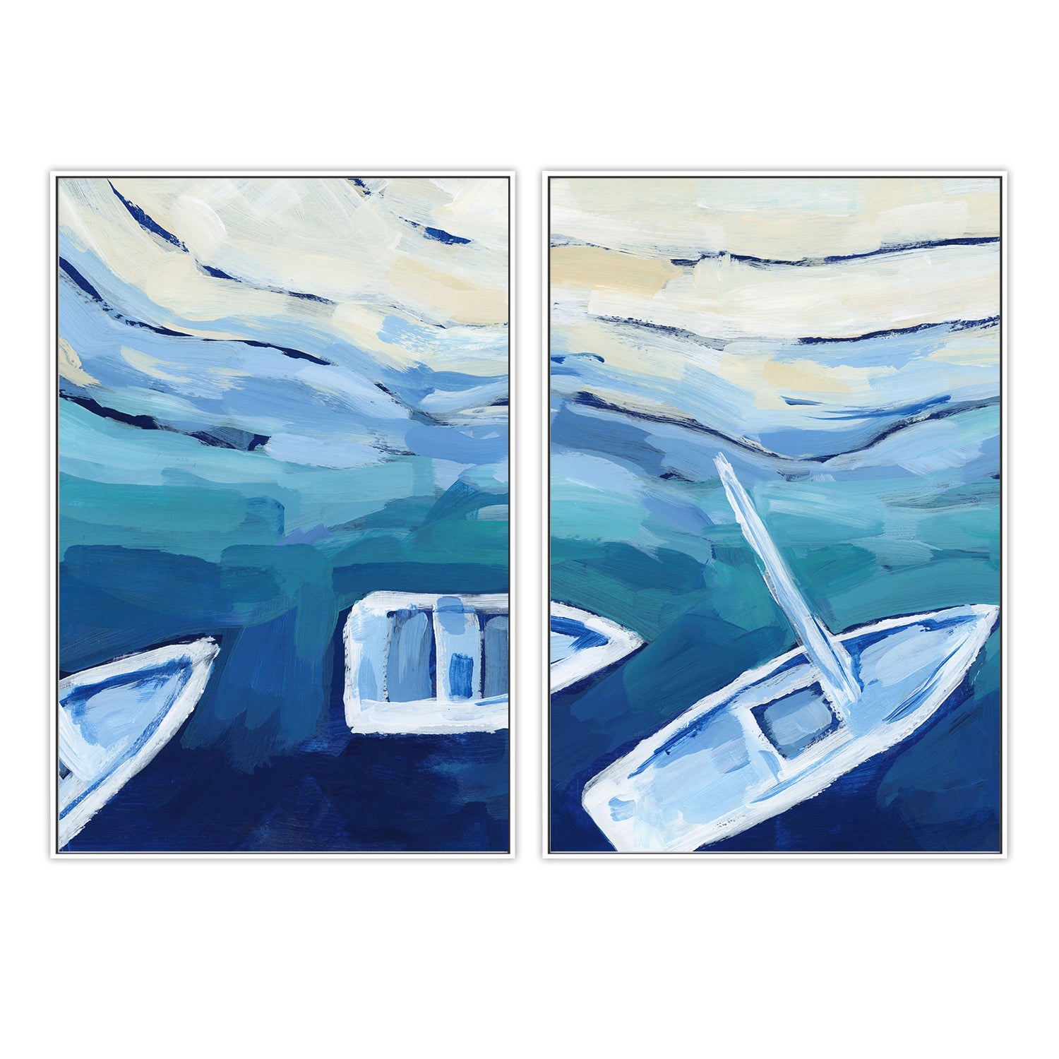 wall-art-print-canvas-poster-framed-Mediterranean Sailboat , Style A & B , Set Of 2 , By Jetty Home-5