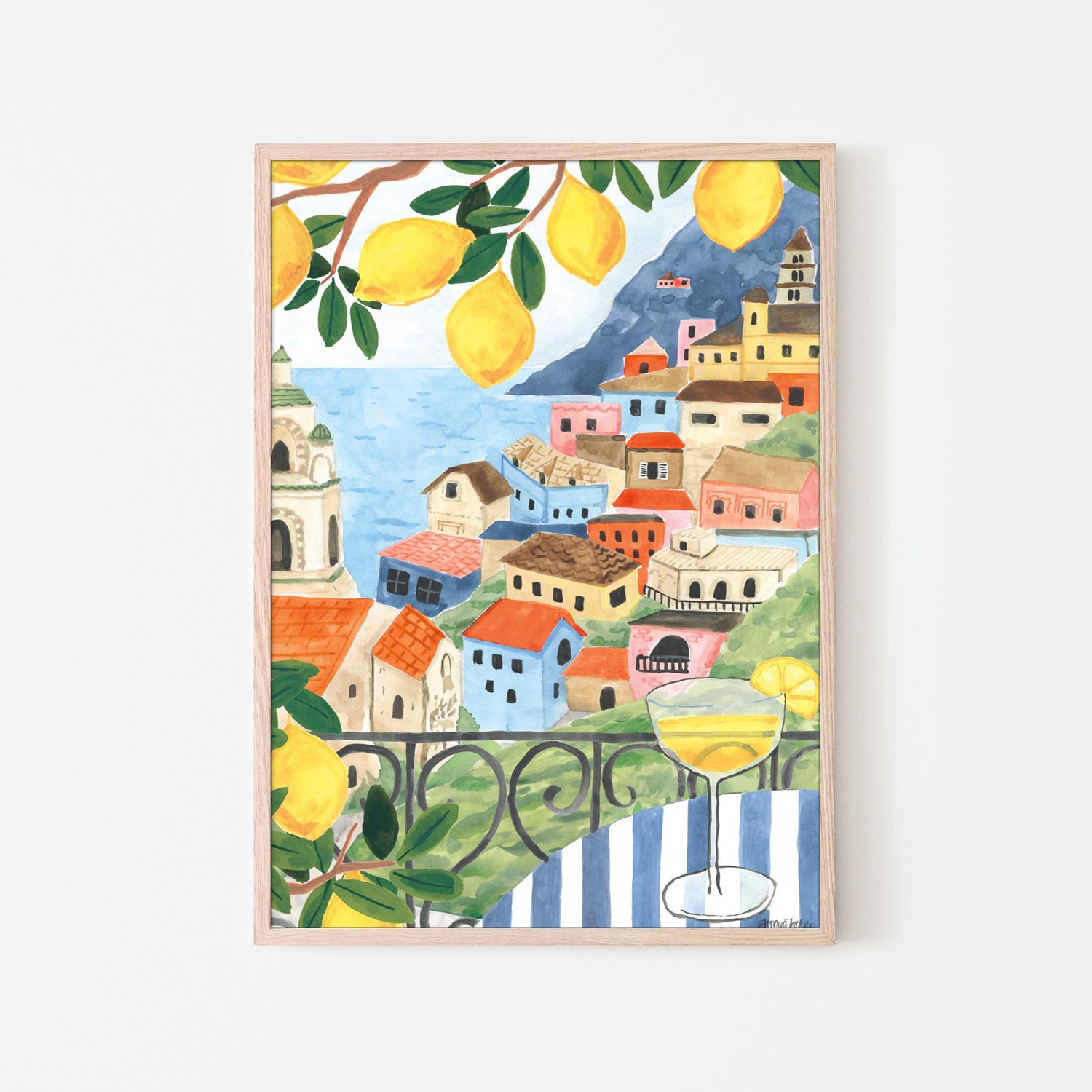 wall-art-print-canvas-poster-framed-Mediterranean View Crop, Style A-6