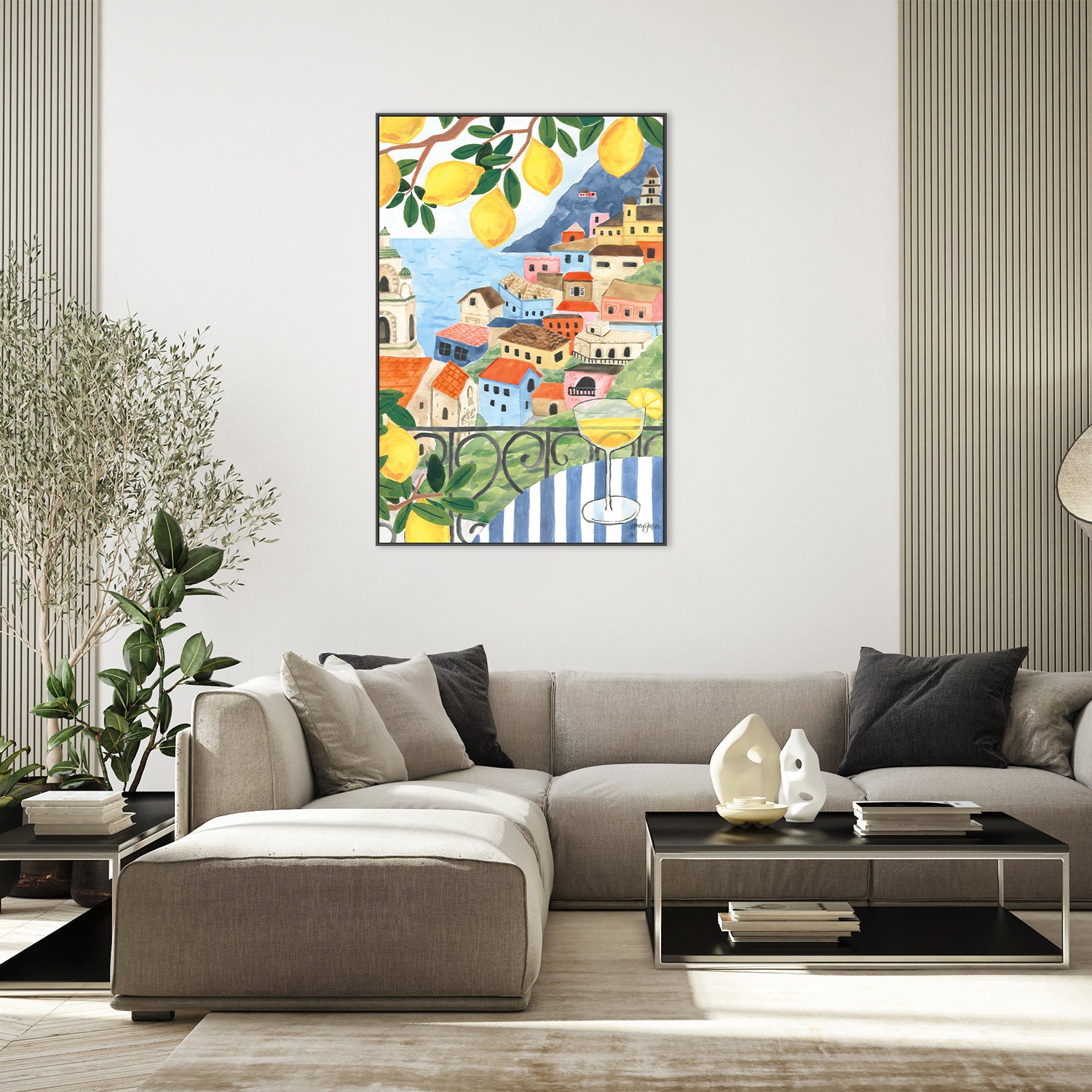 wall-art-print-canvas-poster-framed-Mediterranean View Crop, Style A-9