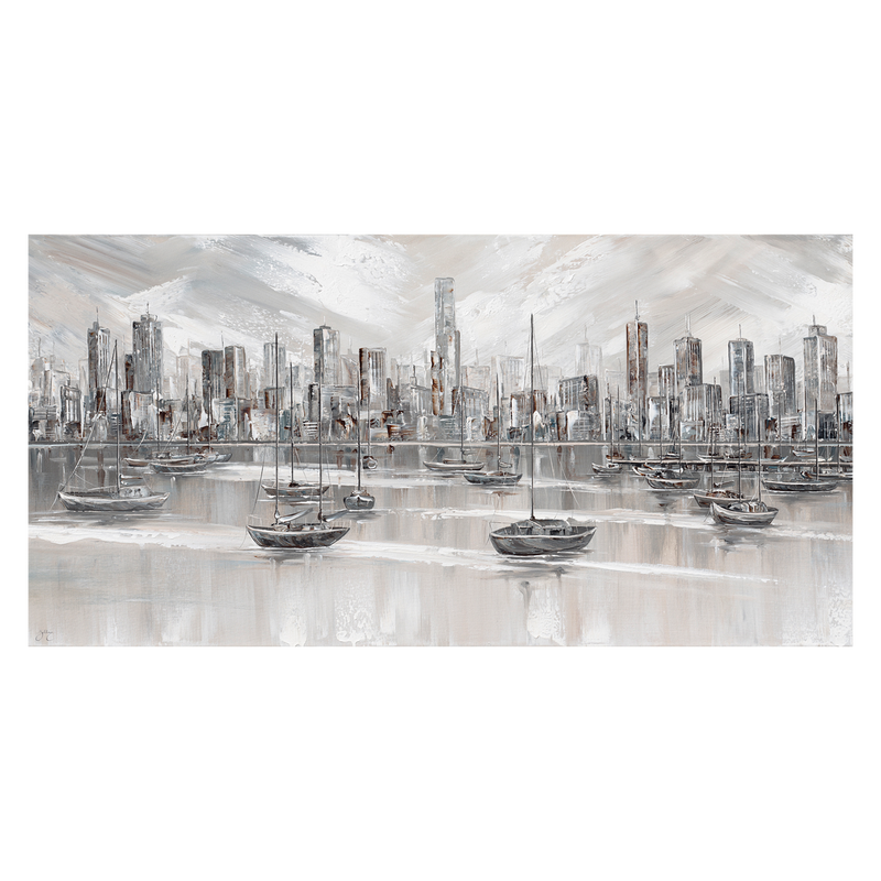 wall-art-print-canvas-poster-framed-Melbourne City Skyline , By Isabella Karolewicz-1