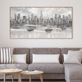 wall-art-print-canvas-poster-framed-Melbourne City Skyline , By Isabella Karolewicz-2