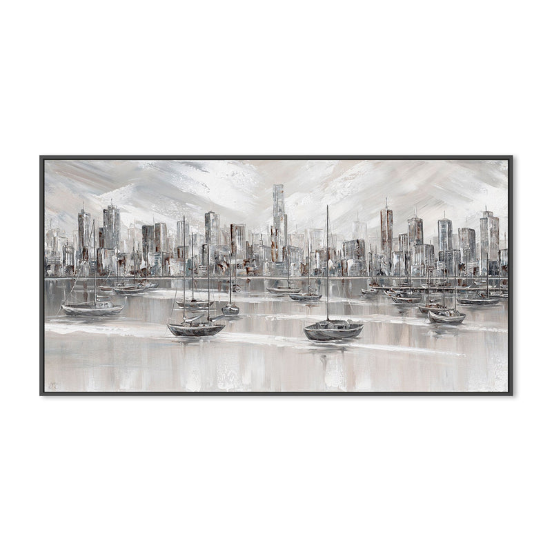 wall-art-print-canvas-poster-framed-Melbourne City Skyline , By Isabella Karolewicz-3
