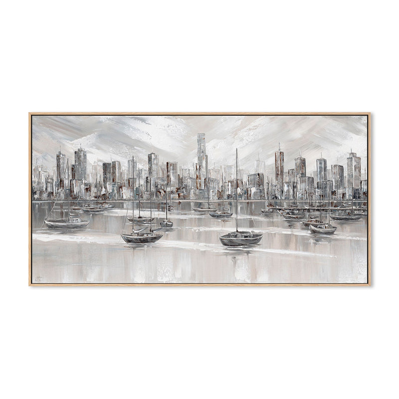 wall-art-print-canvas-poster-framed-Melbourne City Skyline , By Isabella Karolewicz-4