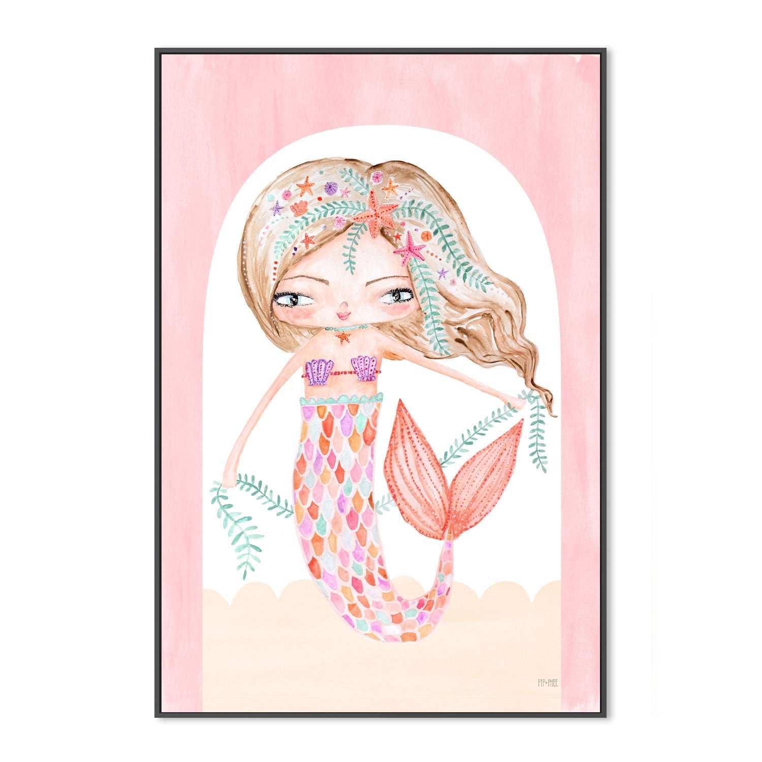 wall-art-print-canvas-poster-framed-Mermaid Reef , By Pip and Phee-3