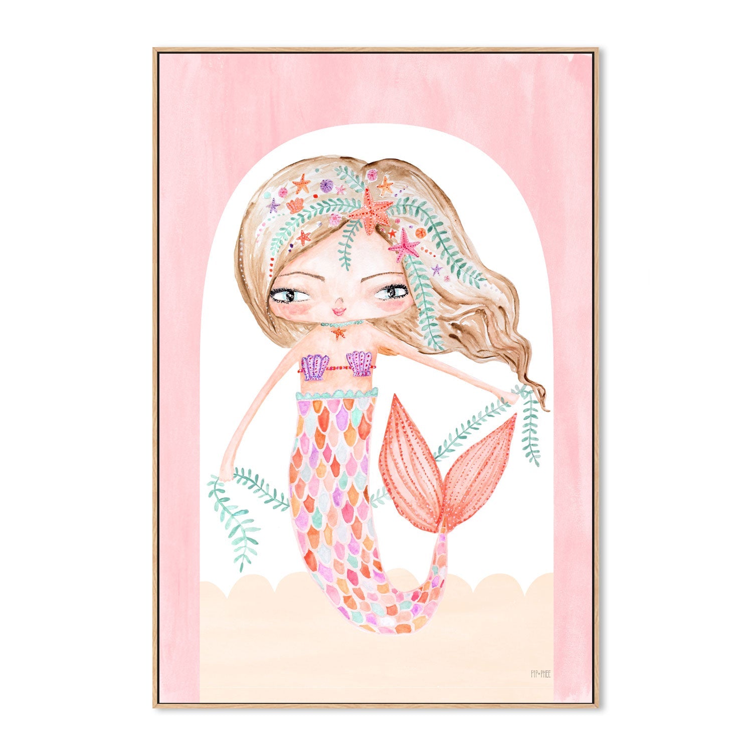 wall-art-print-canvas-poster-framed-Mermaid Reef , By Pip and Phee-4