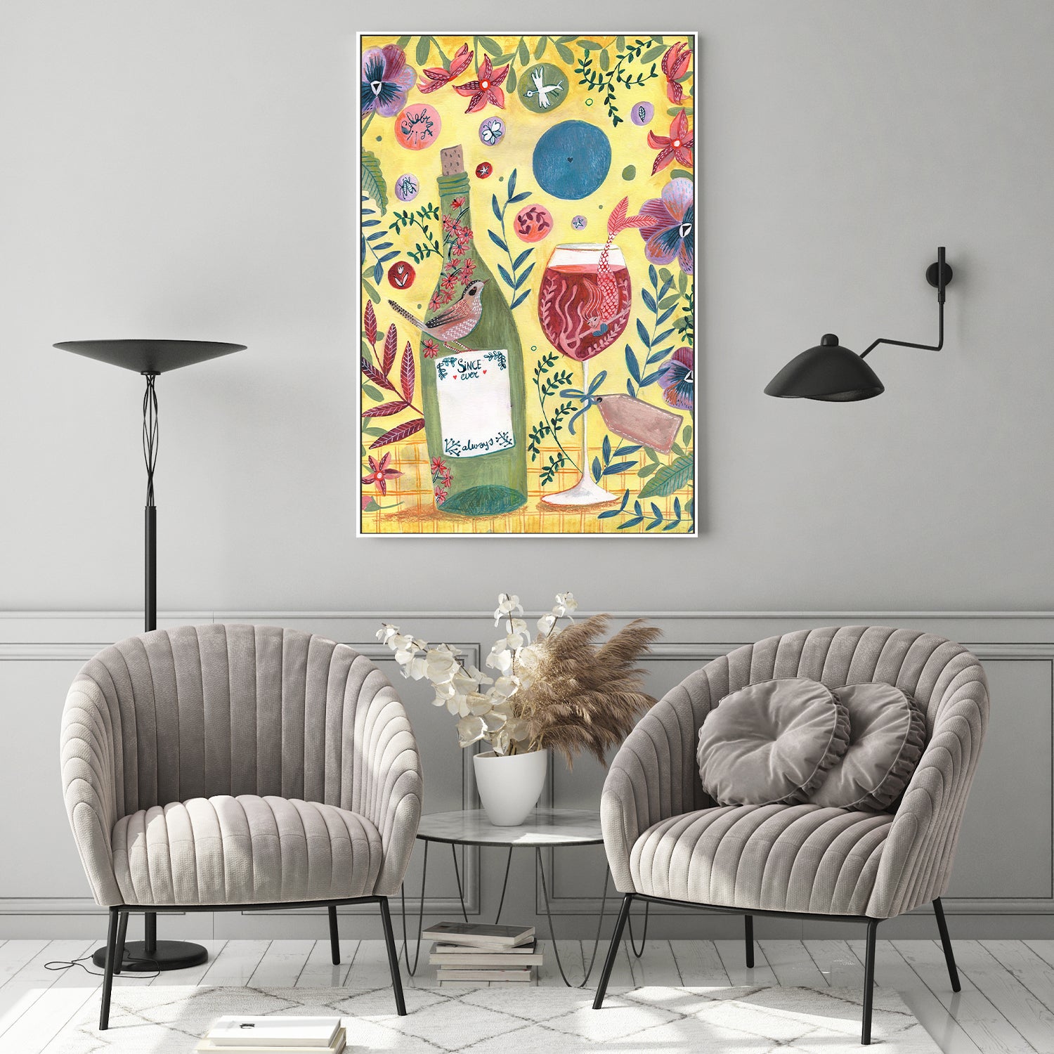 wall-art-print-canvas-poster-framed-Mermaid Wine-8