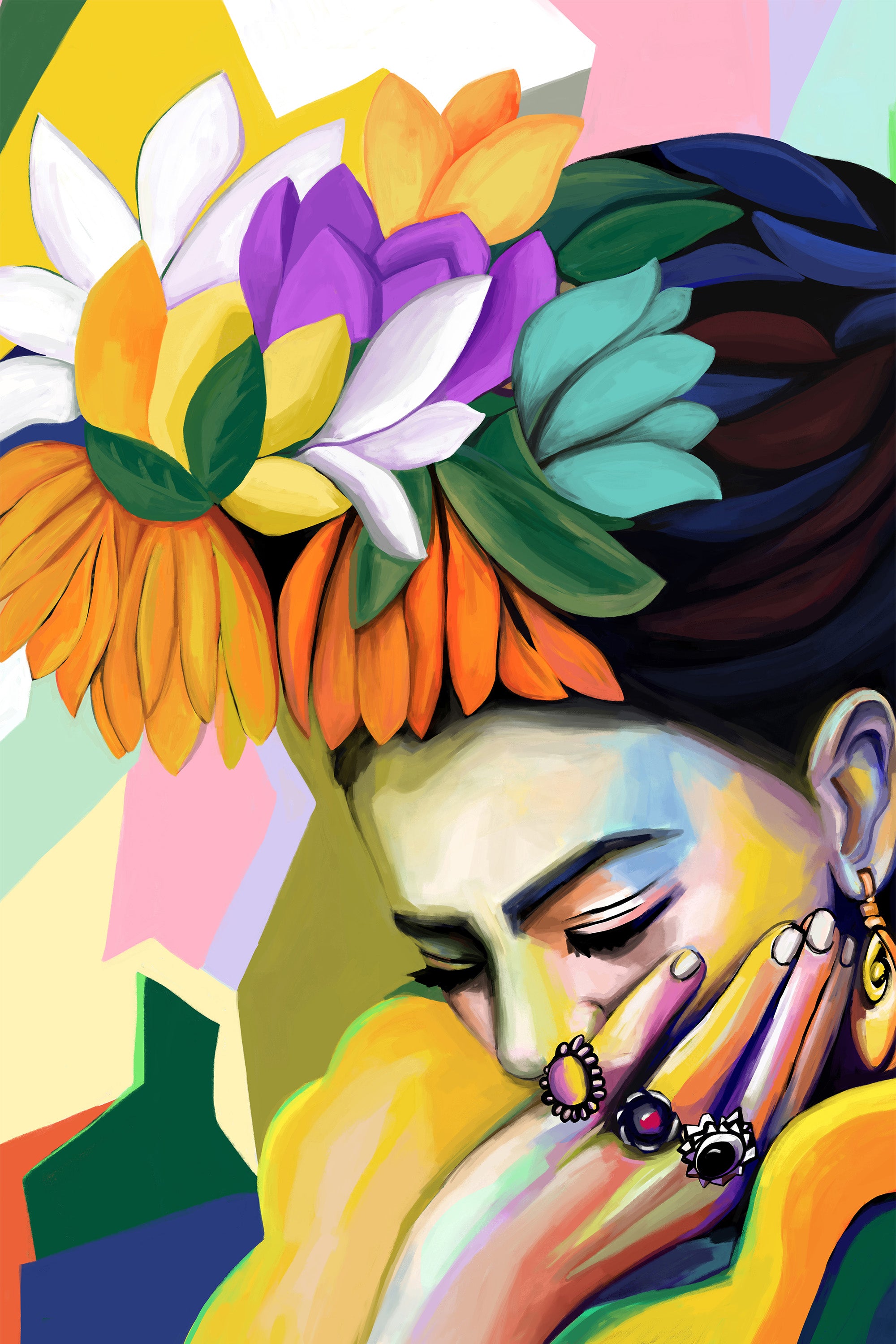 wall-art-print-canvas-poster-framed-Mexican Woman-1