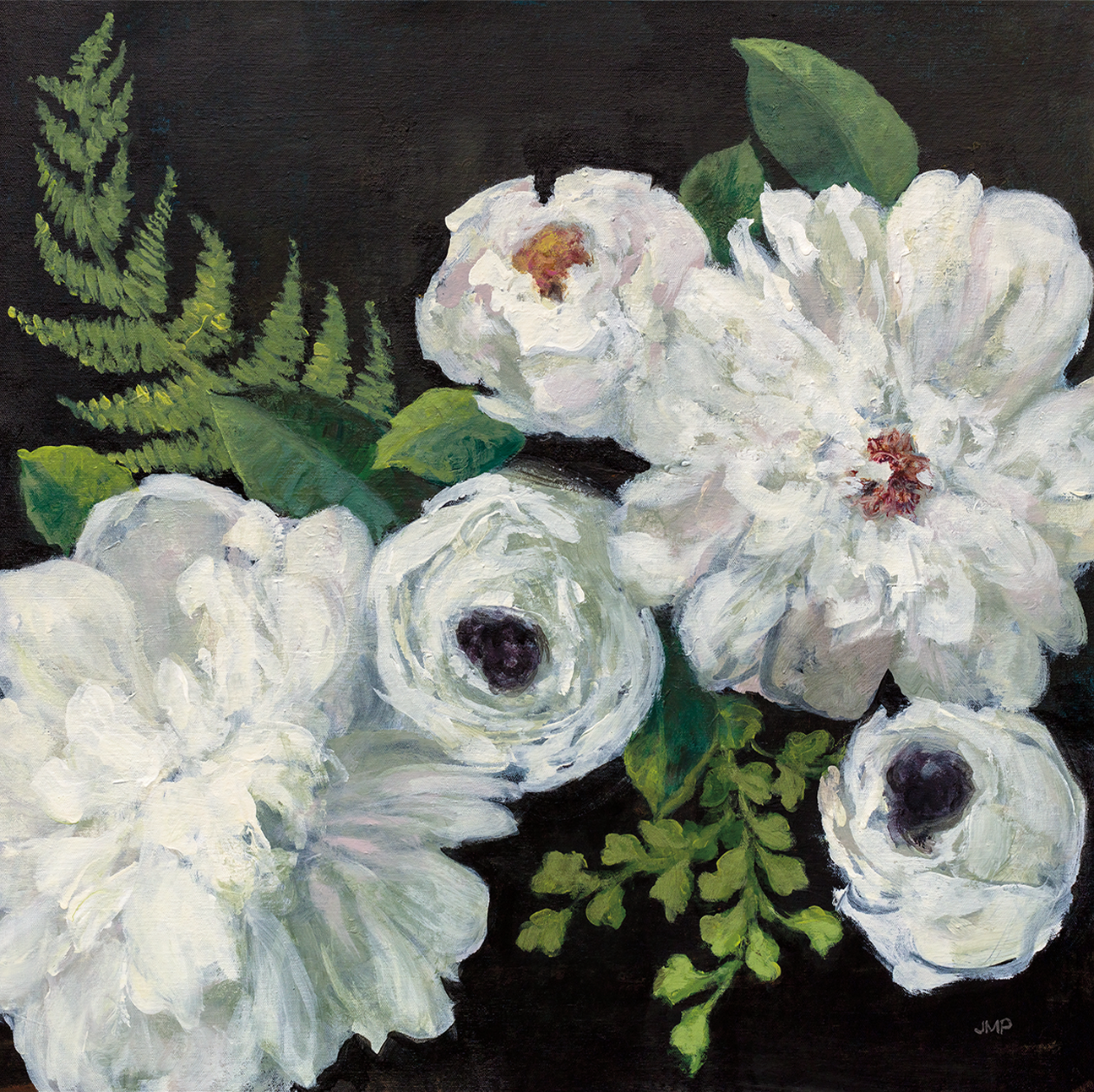 wall-art-print-canvas-poster-framed-Midnight Bouquet, Style A , By Julia Contacessi-GIOIA-WALL-ART