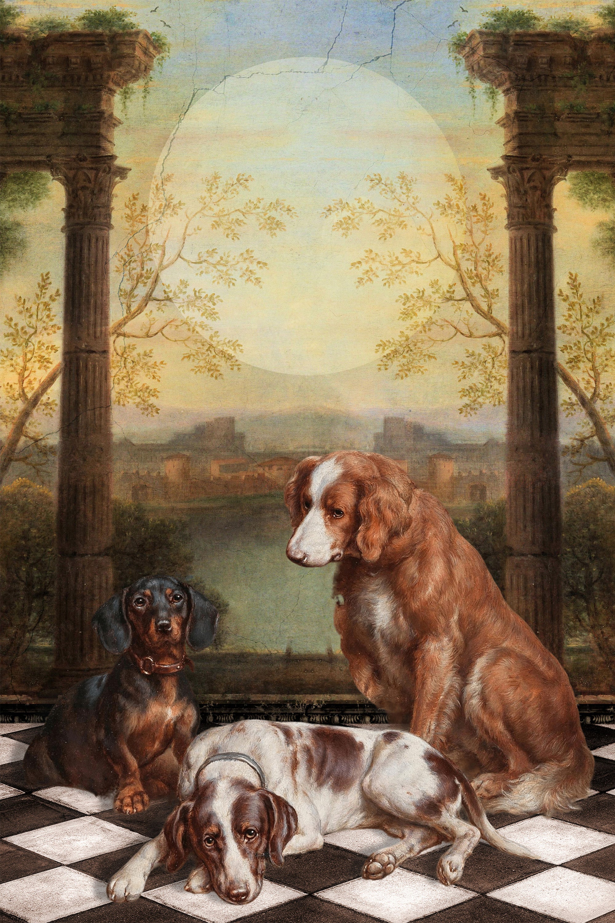 wall-art-print-canvas-poster-framed-Midnight Dogs-1