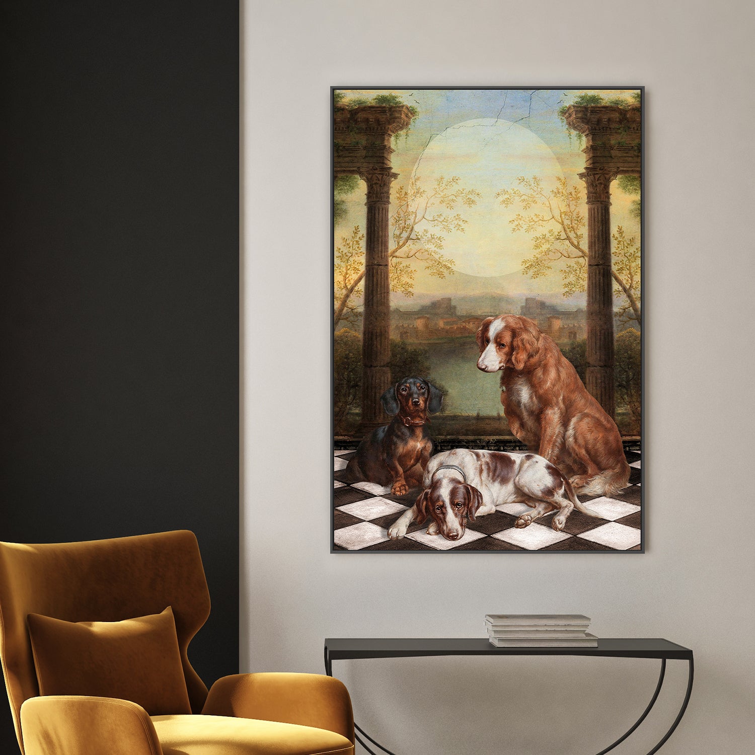 wall-art-print-canvas-poster-framed-Midnight Dogs-7