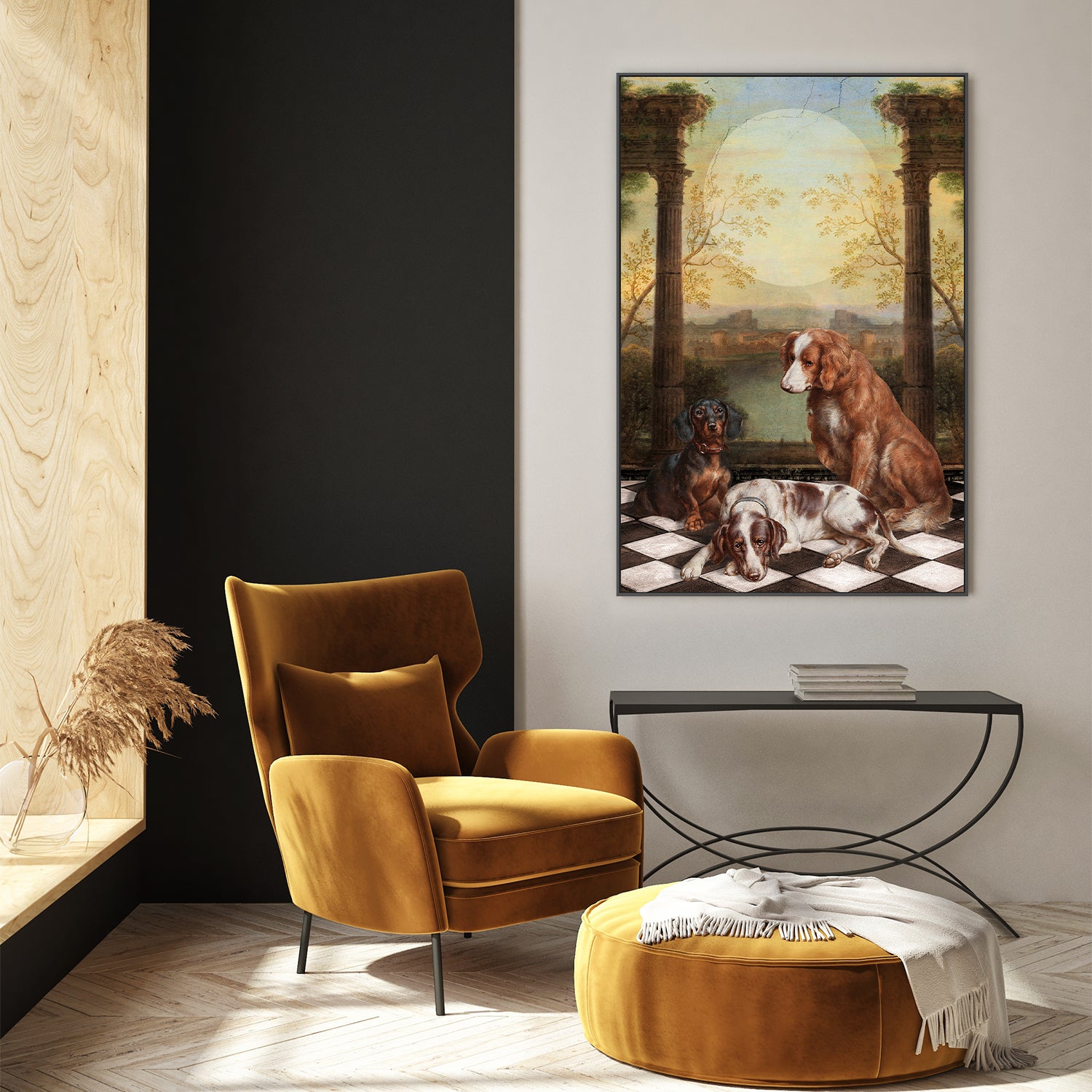 wall-art-print-canvas-poster-framed-Midnight Dogs-8