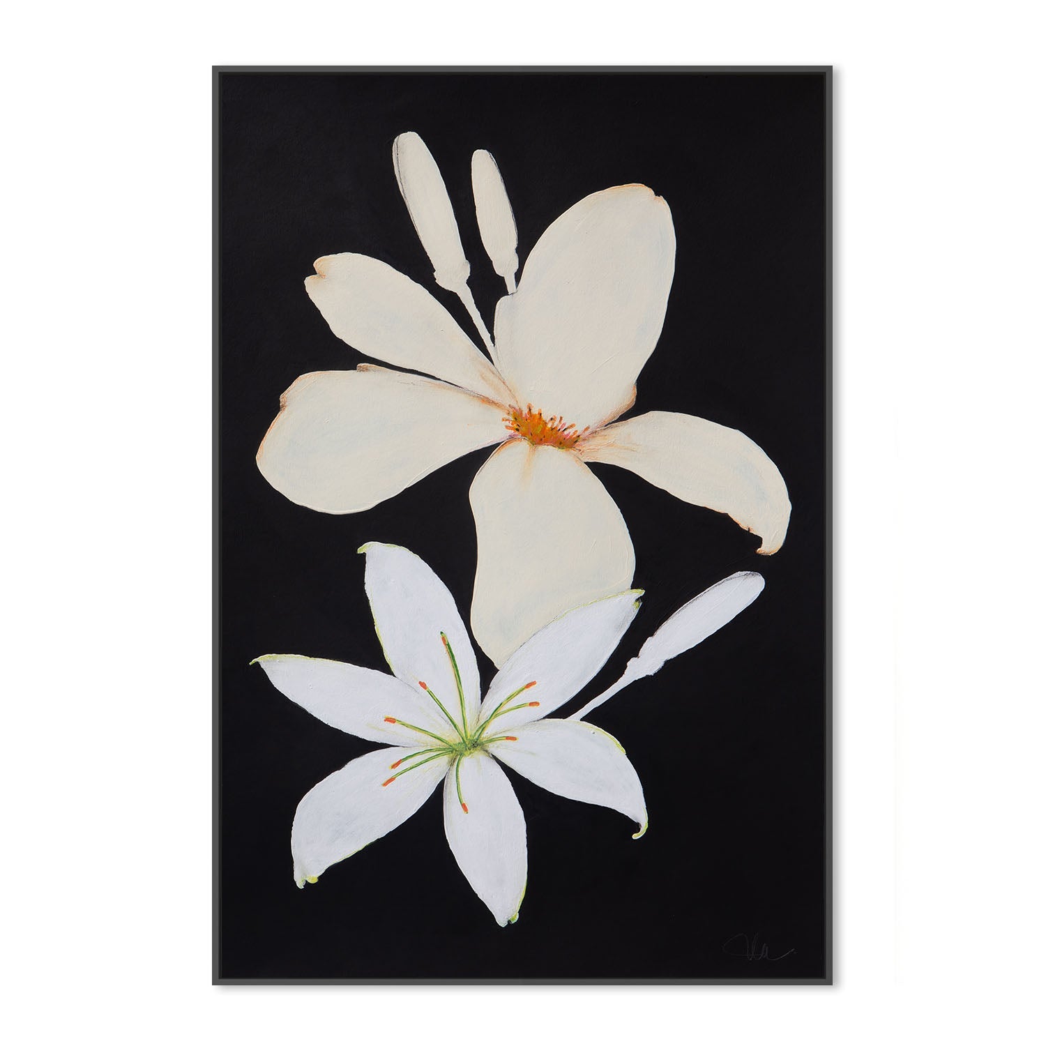 wall-art-print-canvas-poster-framed-Midnight Florals, Style B , By Filippoloco-3