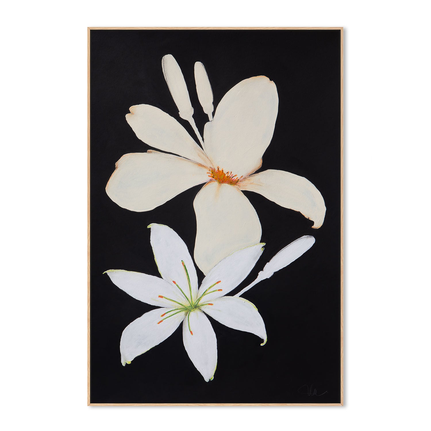 wall-art-print-canvas-poster-framed-Midnight Florals, Style B , By Filippoloco-4