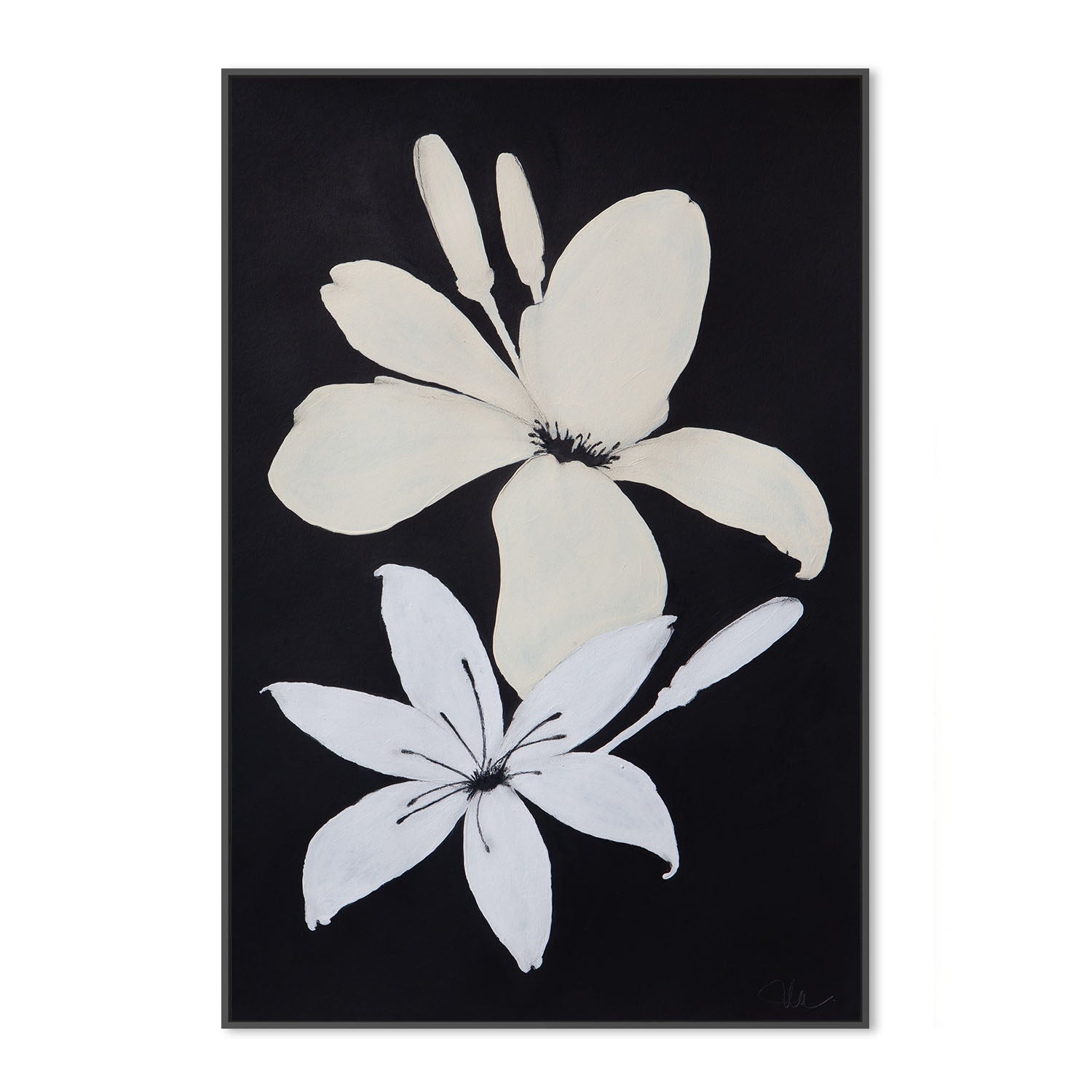 wall-art-print-canvas-poster-framed-Midnight Florals, Style D , By Filippoloco-3