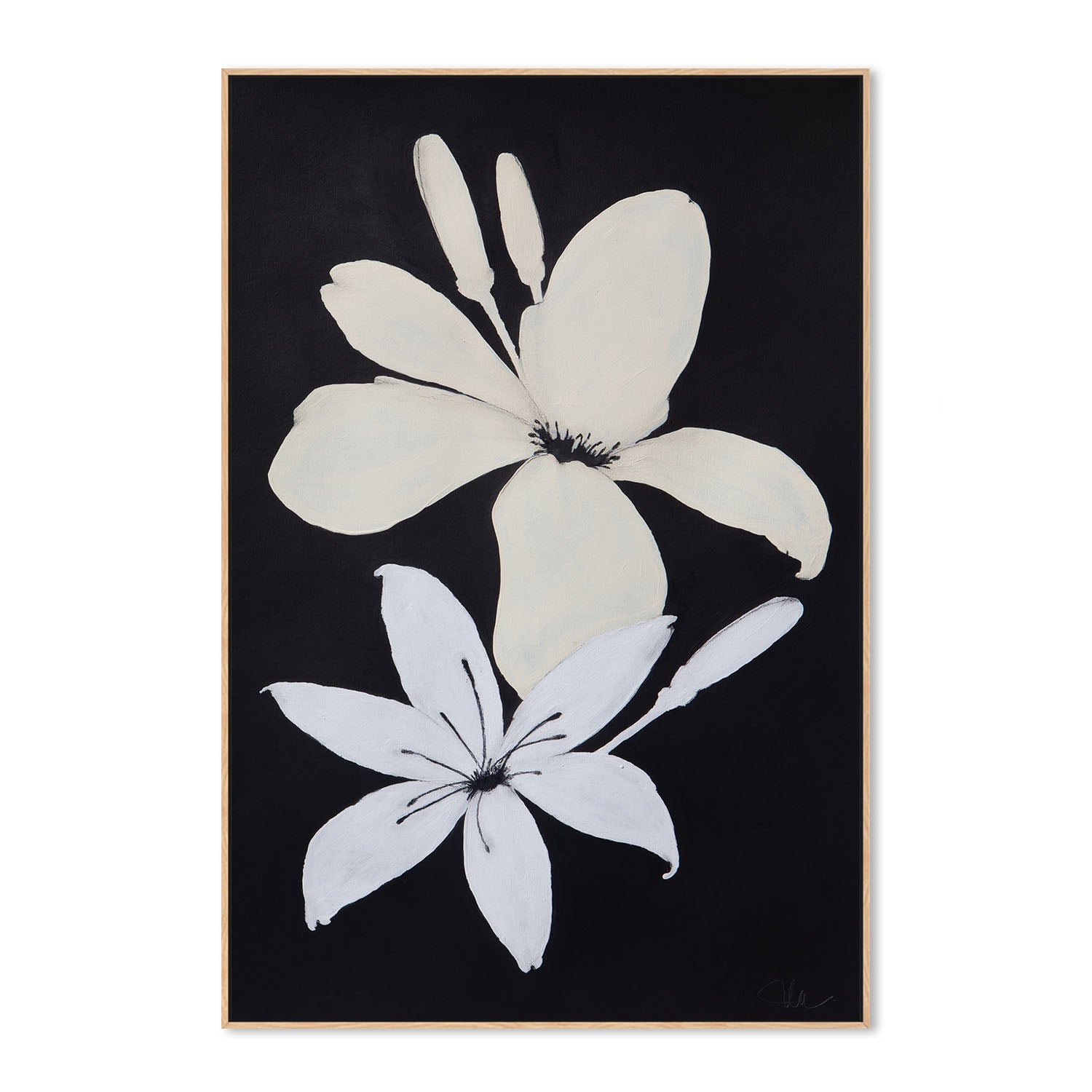 wall-art-print-canvas-poster-framed-Midnight Florals, Style D , By Filippoloco-4